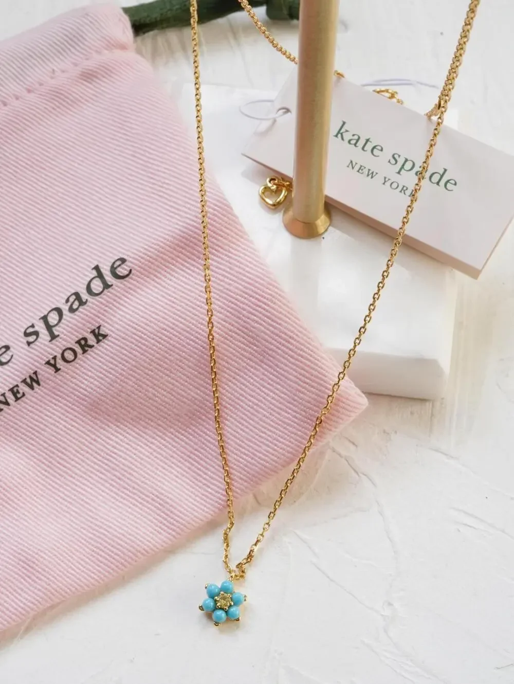 Kate Spade Myosotis Flower Mini Pendant Necklace